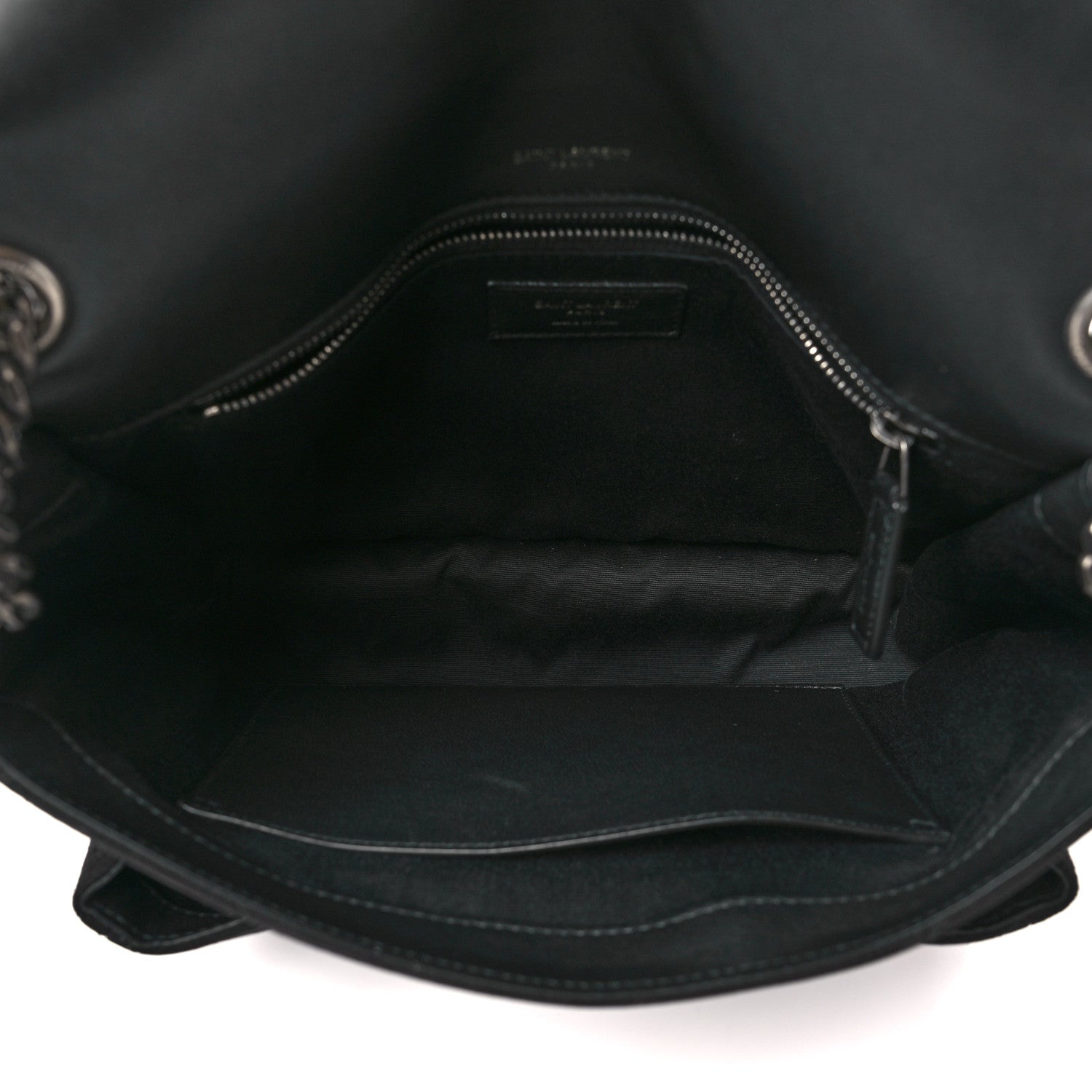 Saint Laurent Suede Monogram Medium Niki Chain Satchel Black 5 of 10