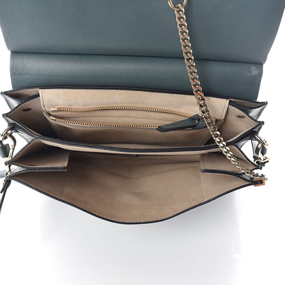 Chloe Suede Calfskin Medium Faye Shoulder Bag Cloudy Blue 5 of 9