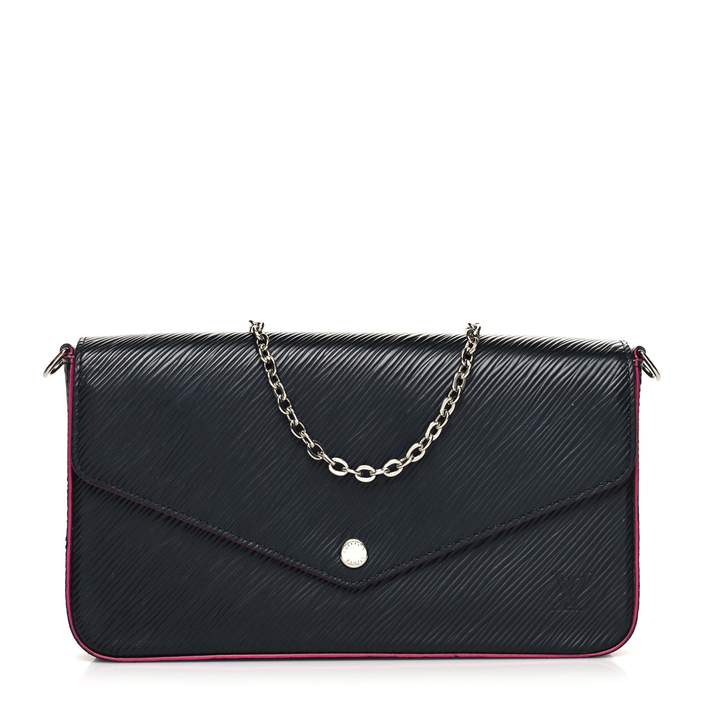 Epi Pochette Felicie Black Hot Pink