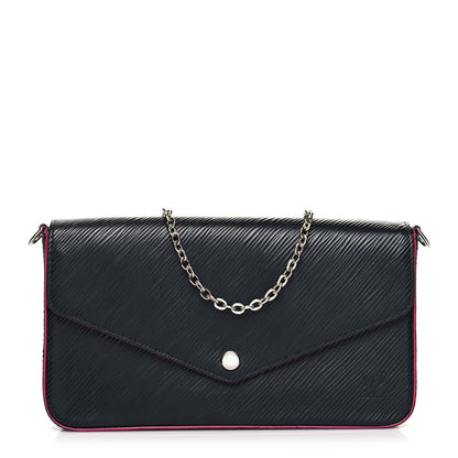 Louis Vuitton Epi Pochette Felicie Black Hot Pink 3 of 13