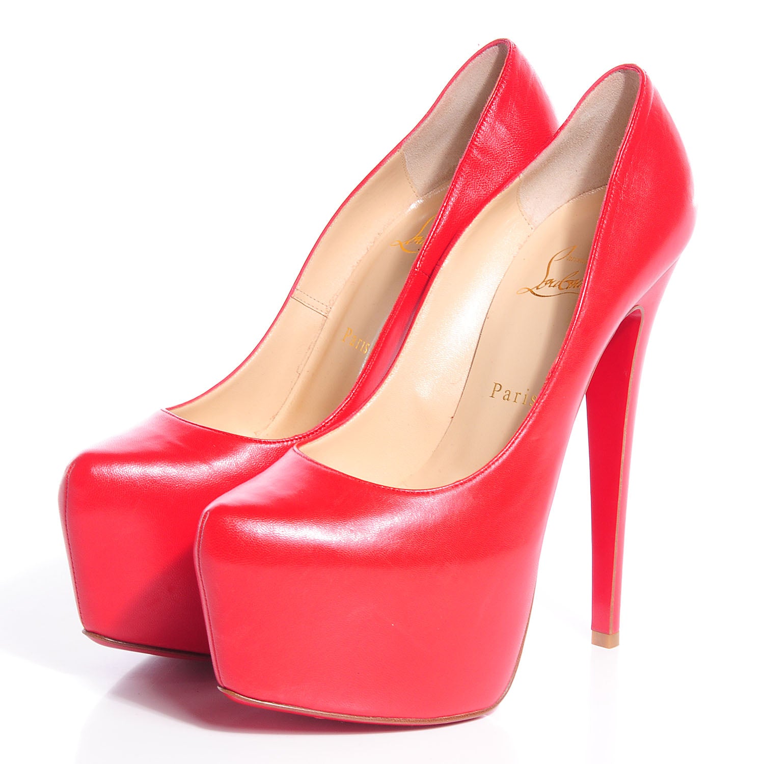 Christian Louboutin Kid Daffodile 160 Pumps 38.5 Red 3 of 6