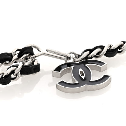 Chanel Lambskin Enamel CC Chain Belt Black Silver 3 of 3