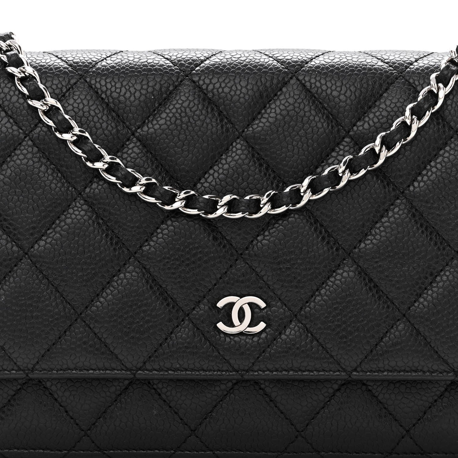 Chanel Caviar Quilted Wallet on Chain WOC Black 11 of 12