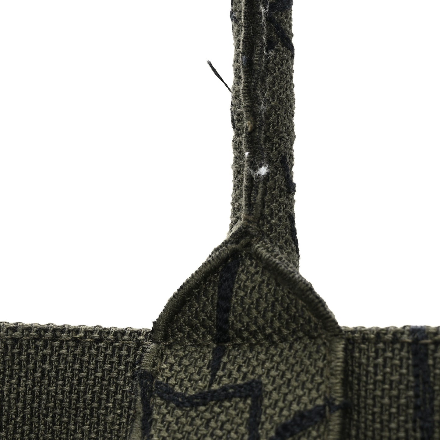 Canvas Embroidered Graffiti Book Tote Vert