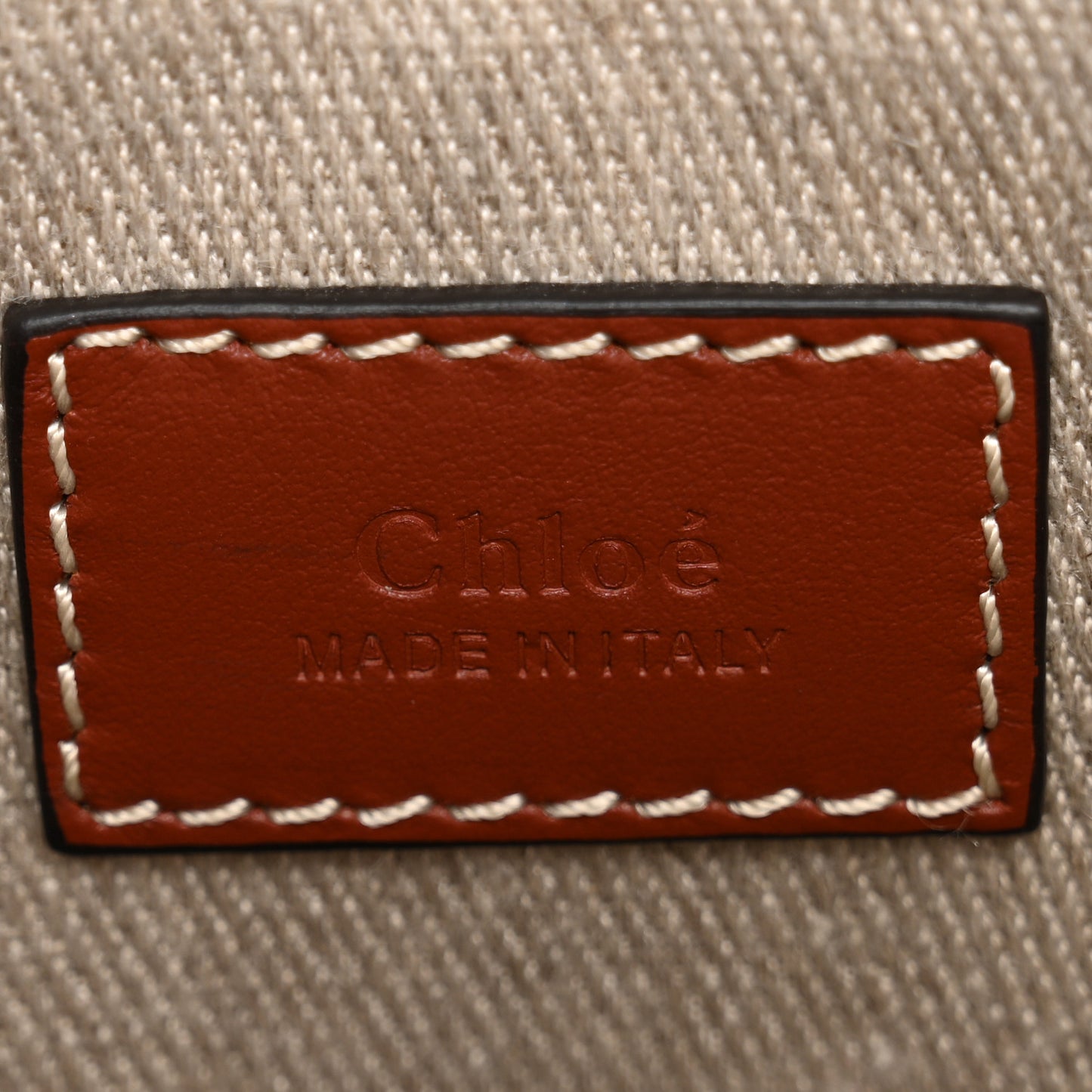 Cotton Calfskin Small Woody Ribbon Tote White Brown