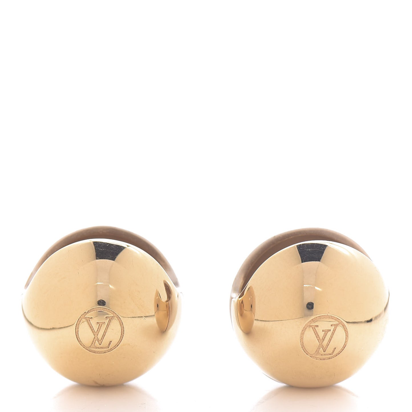 Metal Pearl Planete LV Earrings Gold