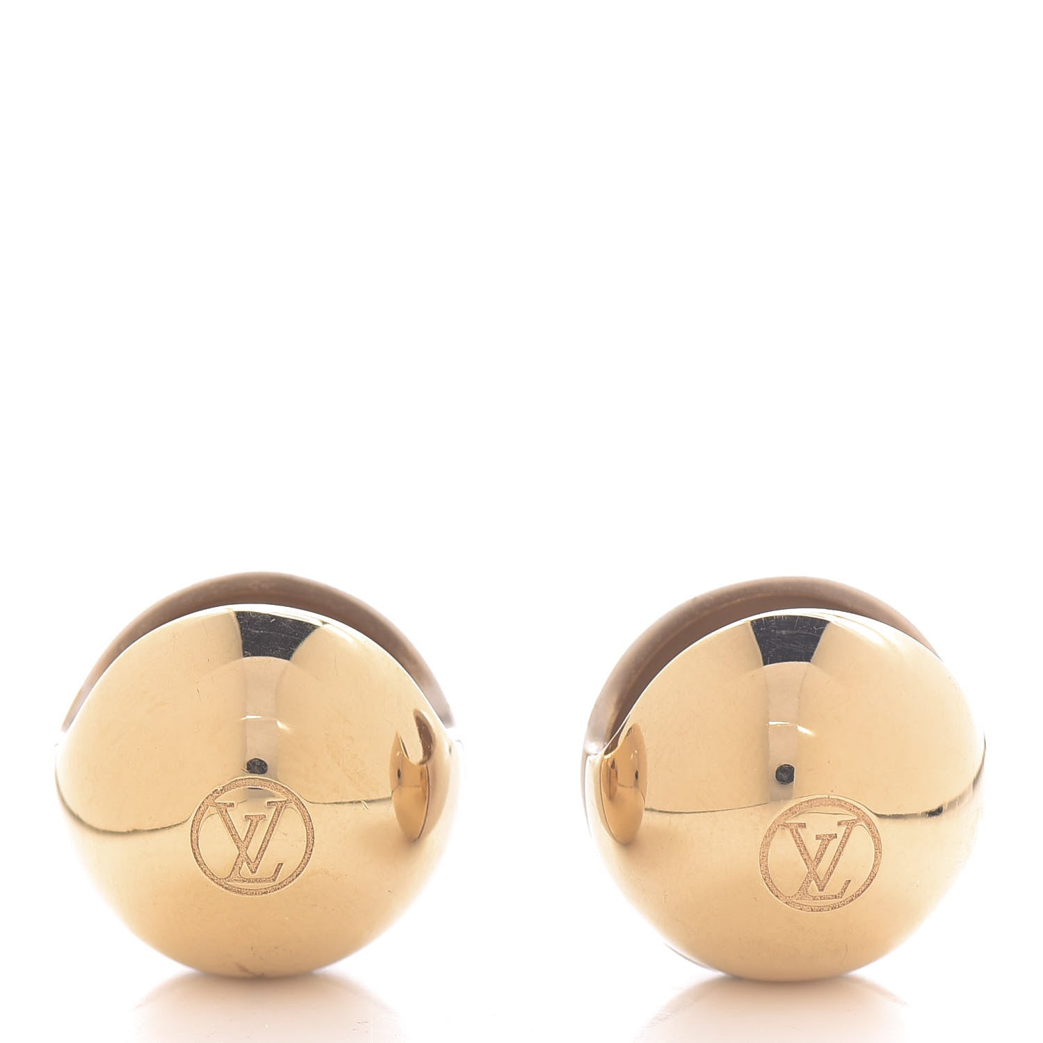 Louis Vuitton Metal Pearl Planete LV Earrings Gold 3 of 5