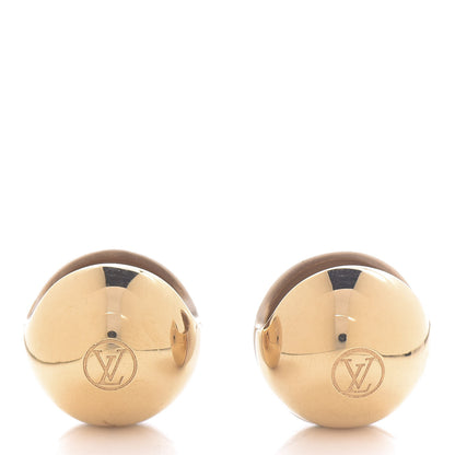 Louis Vuitton Metal Pearl Planete LV Earrings Gold 3 of 5