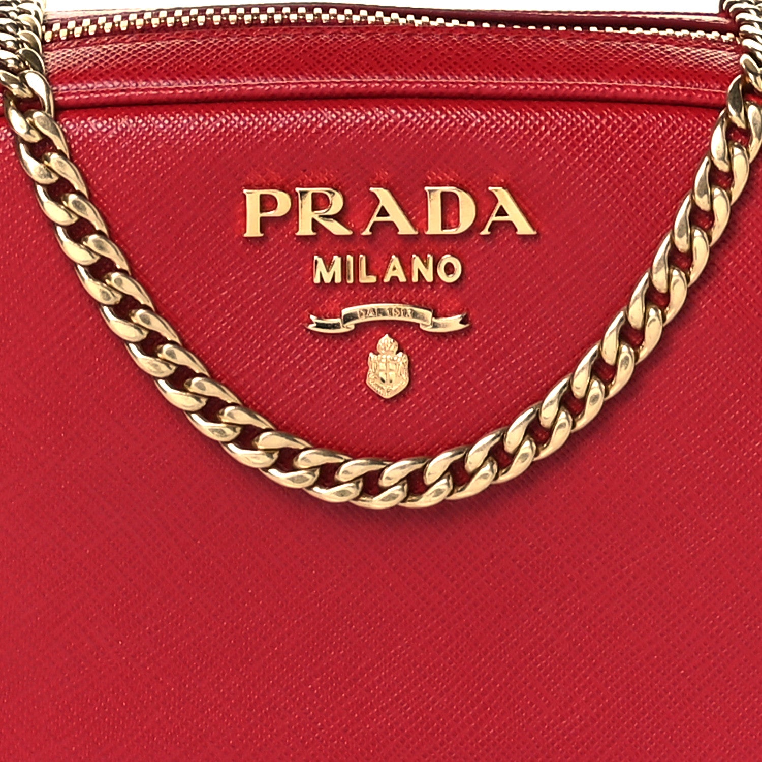 Prada Saffiano Lux Belt Bag Fuoco 7 of 9