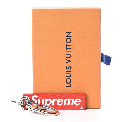Louis Vuitton X SUPREME Epi Key Chain Bag Charm Red 4 of 4