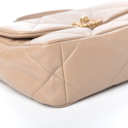 Chanel Lambskin Quilted Medium Chanel 19 Flap Dark Beige 8 of 10