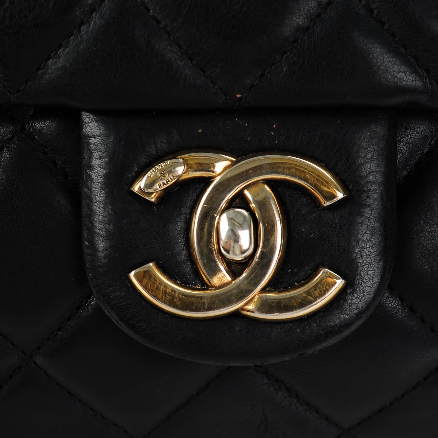 Chanel Calfskin Quilted Small CC Crown Flap Black 5 of 9
