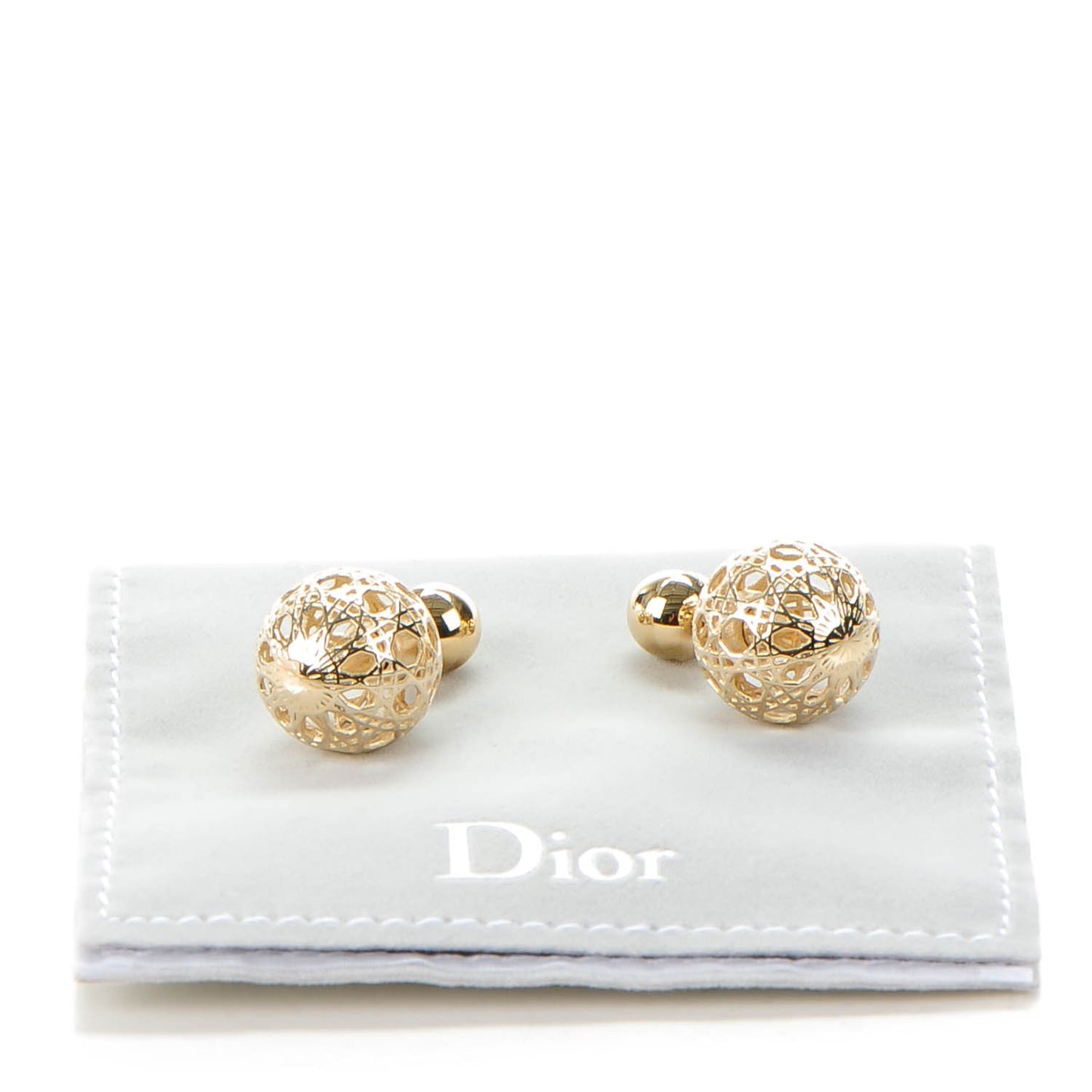 Cannage Mise En Dior Tribal Earrings Gold