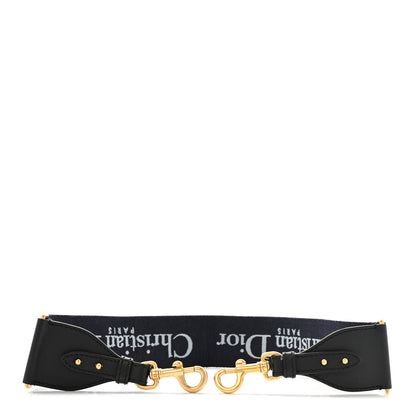 Christian Dior Canvas Embroidered Adjustable Shoulder Strap Blue 3 of 7