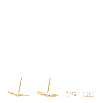 Tiffany 18K Yellow Gold Bow Earrings 3 of 4