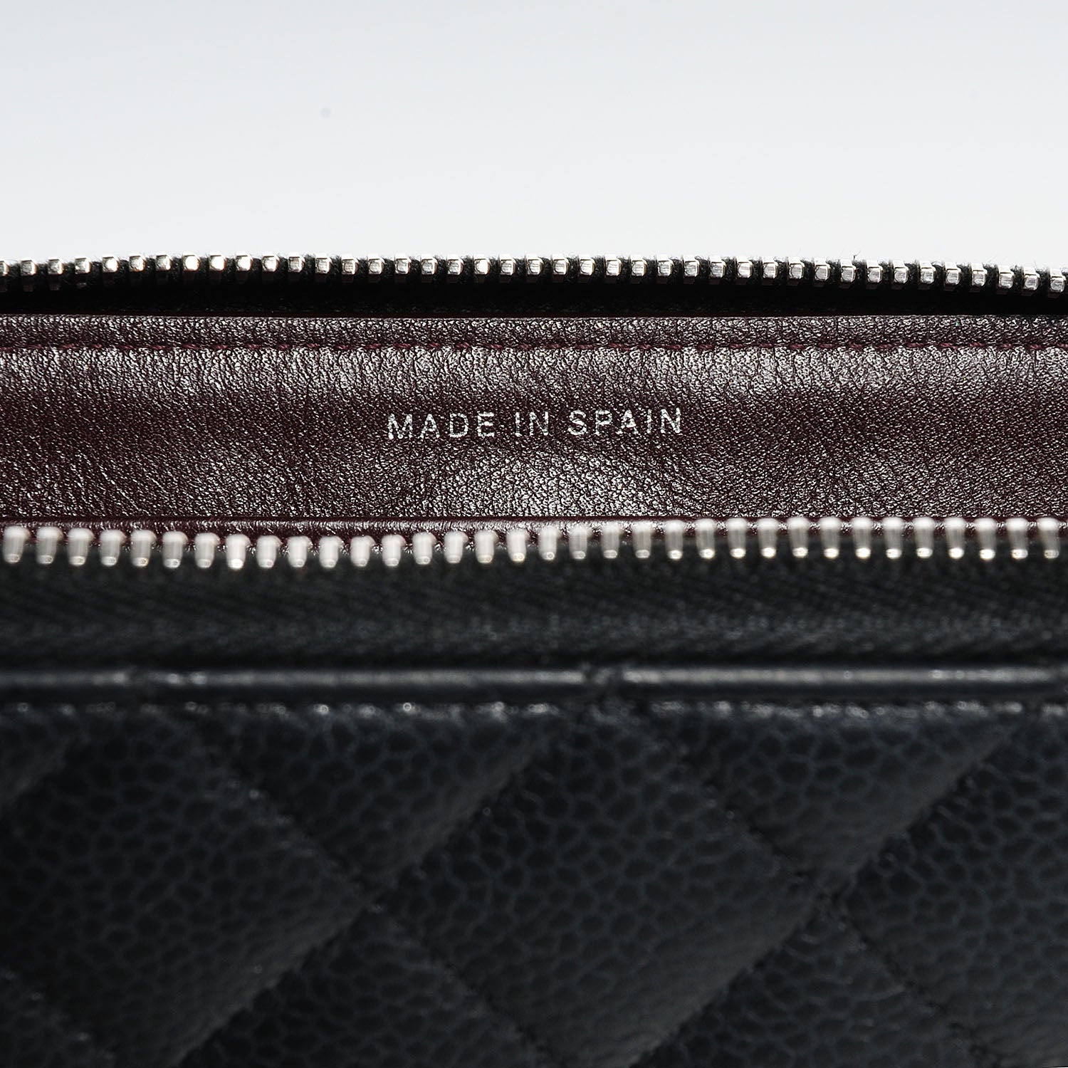 Chanel Iridescent Caviar Quilted Large Zip Around Wallet Black CC 7 of 8