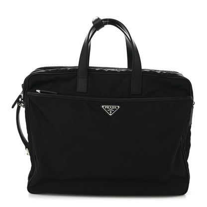 Prada Tessuto Nylon Saffiano Briefcase Black 1 of 12