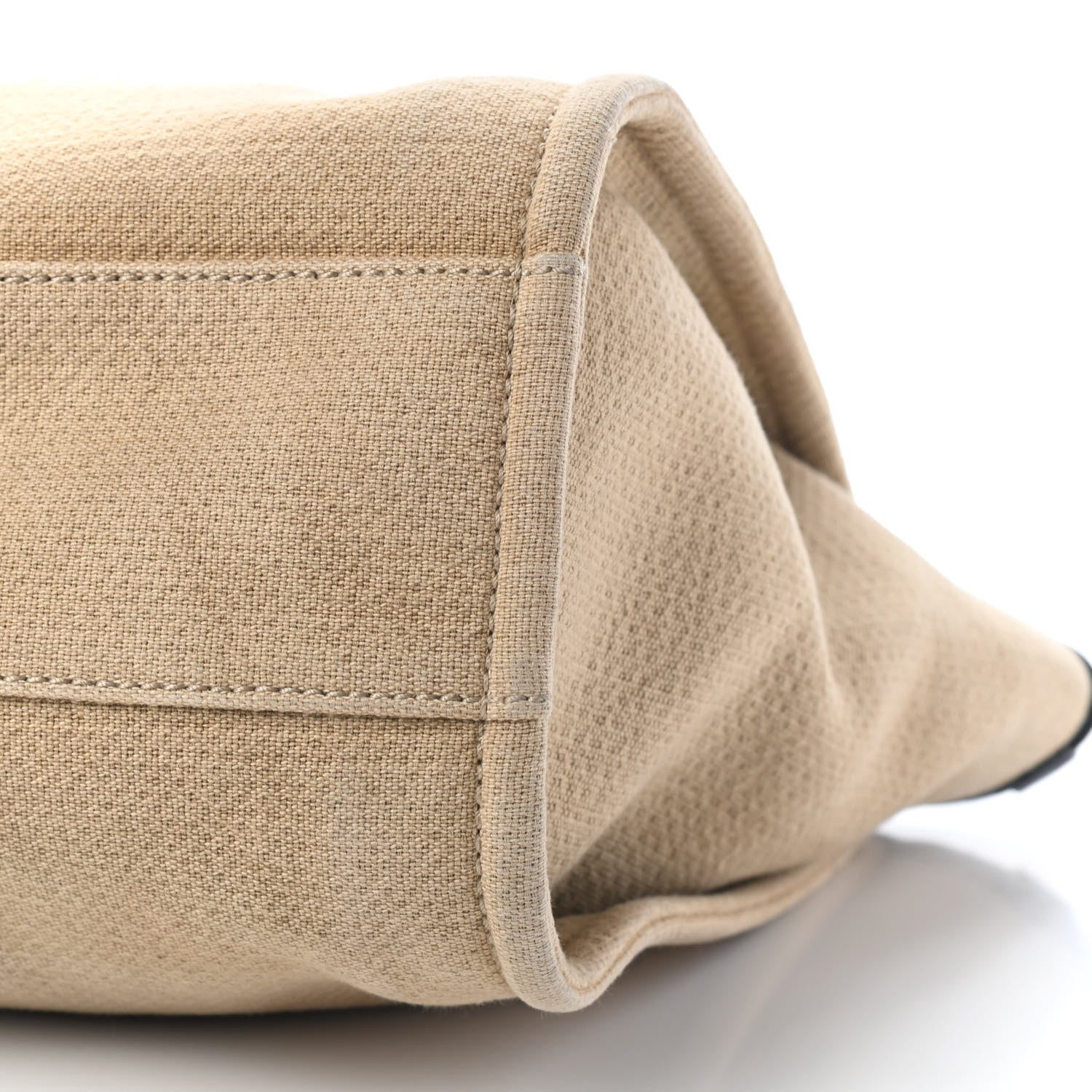 Chanel Canvas Small Deauville Tote Beige Black 9 of 9