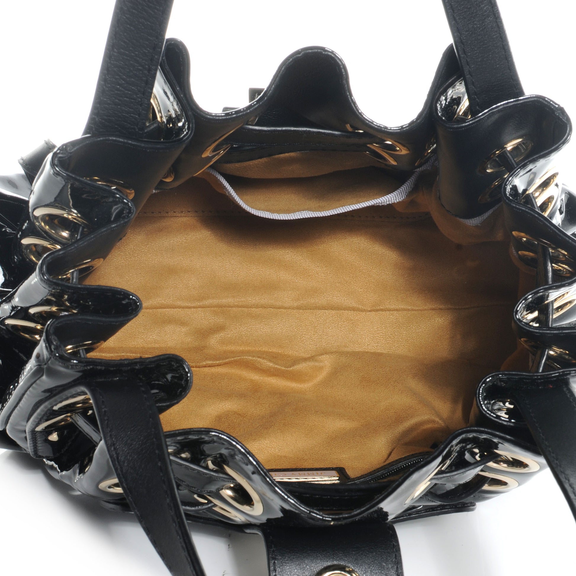 Jimmy Choo Patent Studded Medium Riki Black 5 of 8