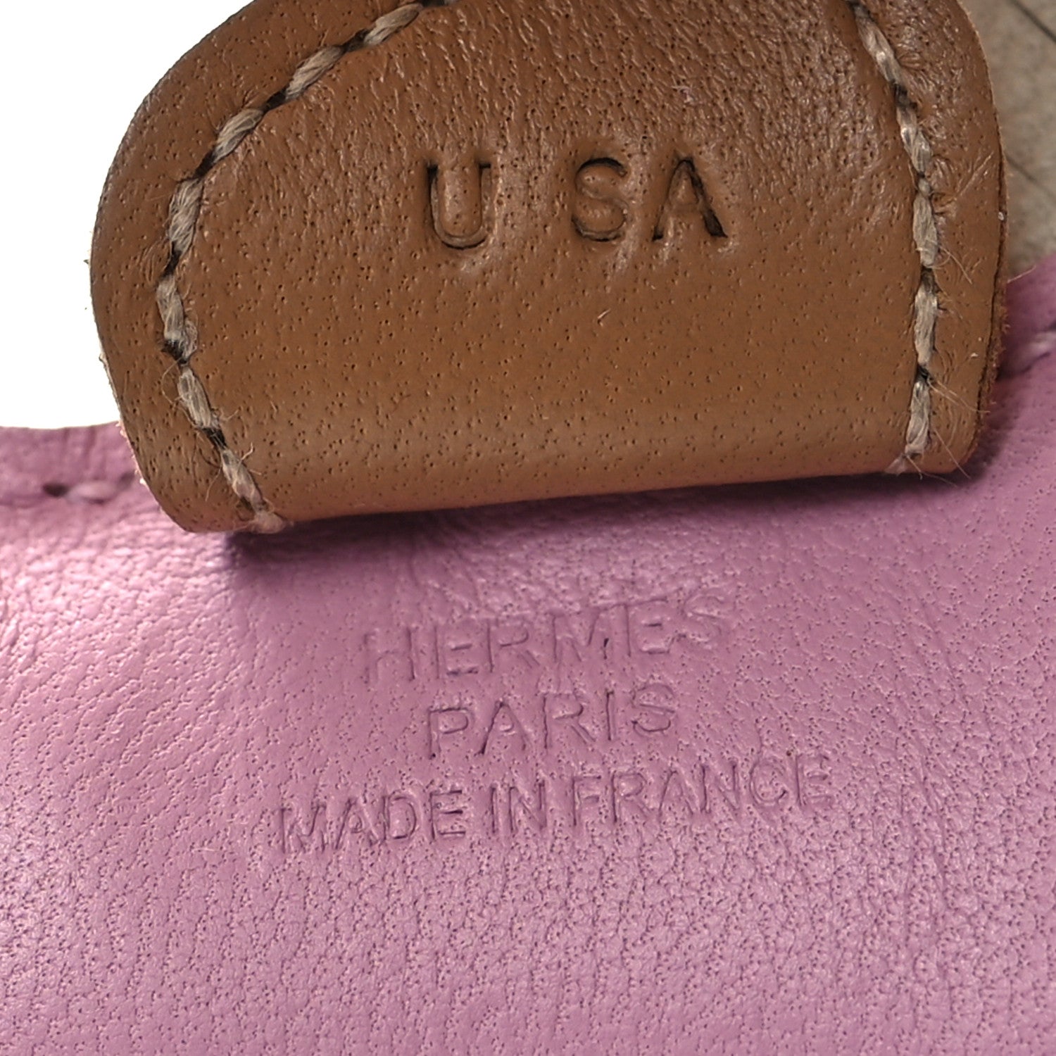 Hermes Milo Lambskin Grigri Rodeo Horse Bag Charm PM Mauve Sylvestre Craie Chai 4 of 4