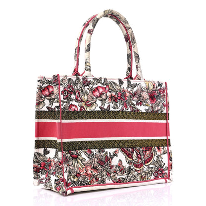 Christian Dior Canvas Embroidered Medium Butterfly Print Book Tote Multicolor 3 of 14