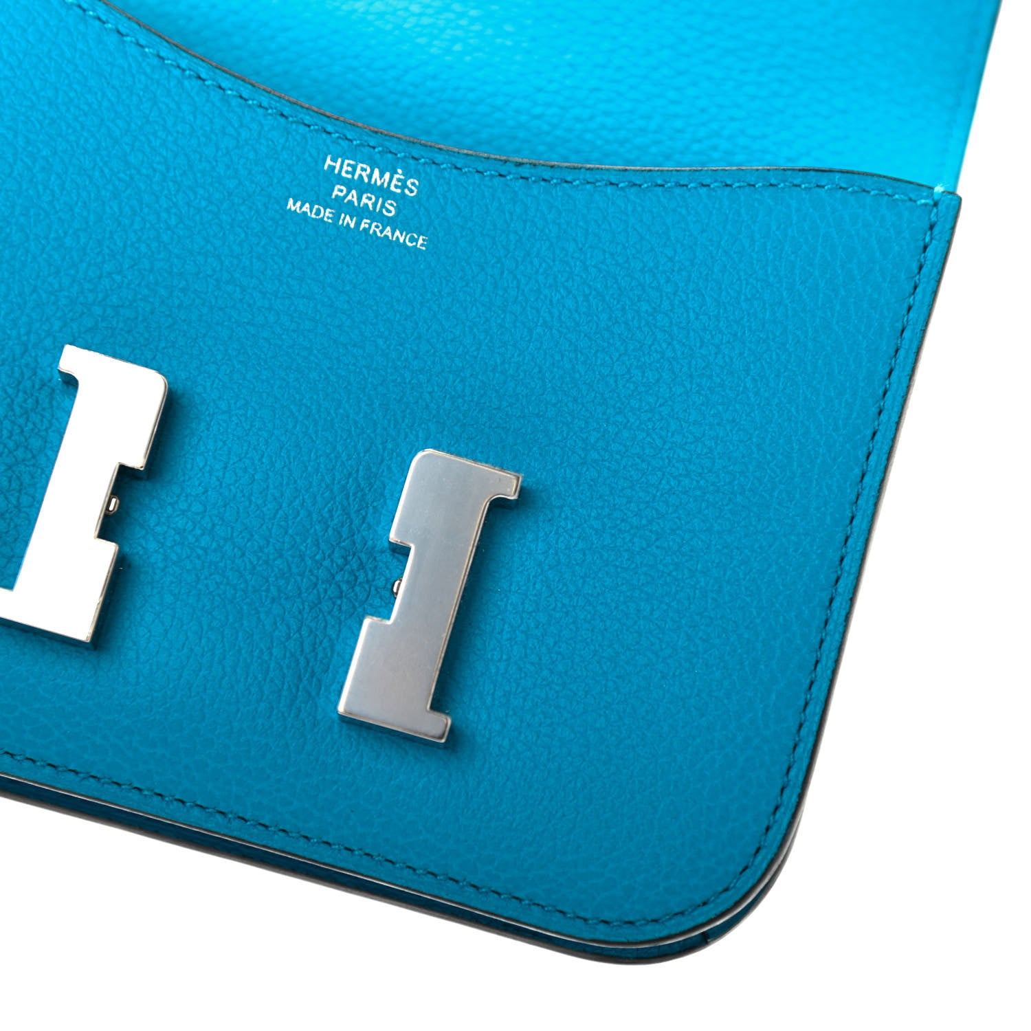 Hermes Evercolor Bi-Color Constance Slim Wallet Bleu Frida Rose Mexico 10 of 12