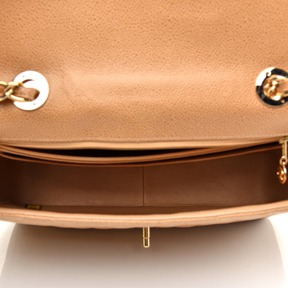 Chanel Caviar Jumbo Single Flap Beige 5 of 11