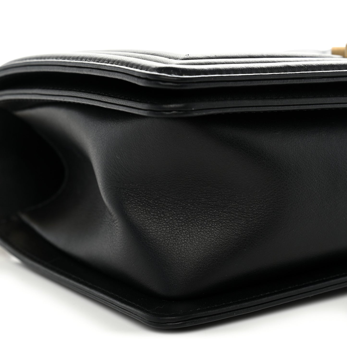 Calfskin Quilted Medium Boy Flap Black