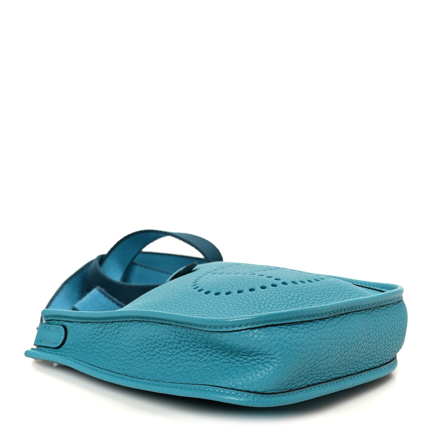 Hermes Taurillon Clemence Amazone Evelyne TPM Turquoise Colvert 4 of 11