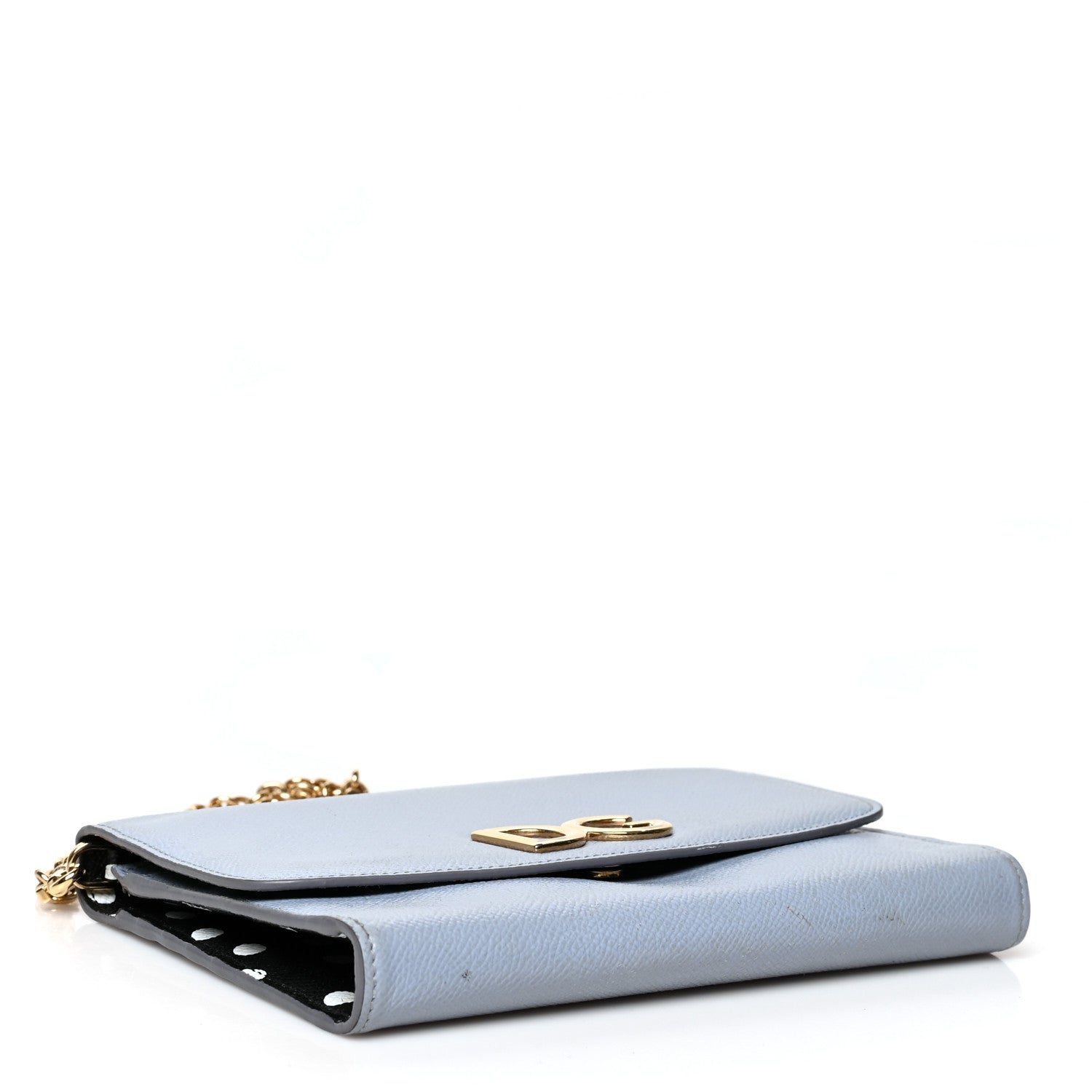 Dolce & Gabbana Dauphine Wallet On Chain Light Blue 3 of 11