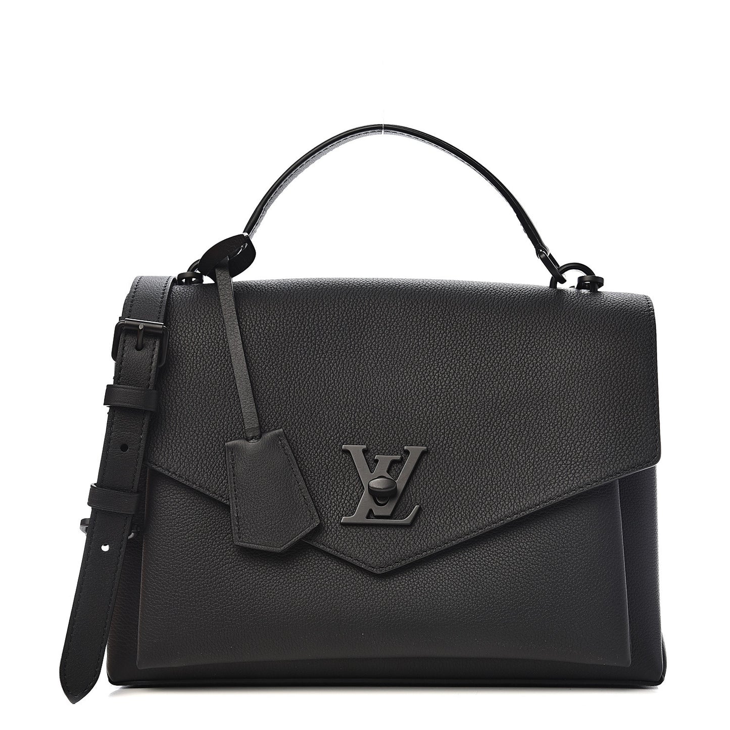 Soft Calfskin My Lockme Top Handle Black