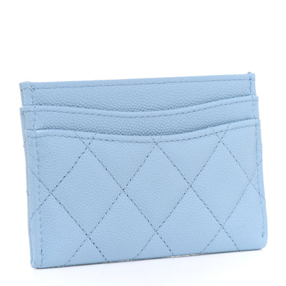 Chanel Caviar Quilted Card Holder Light Blue 3 of 8