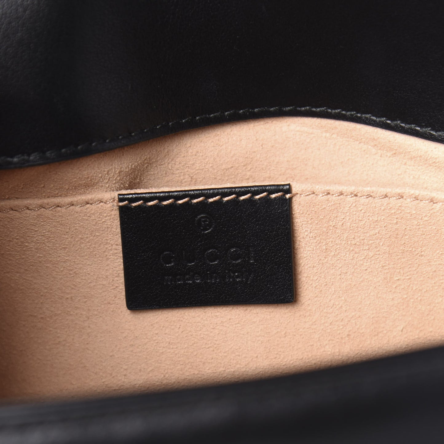 Calfskin Matelasse Mini GG Marmont Shoulder Bag Black