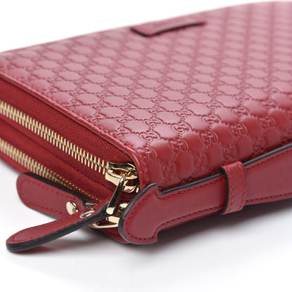 Gucci Microguccissima Zip Around Top Handle Travel Wallet Red 7 of 10