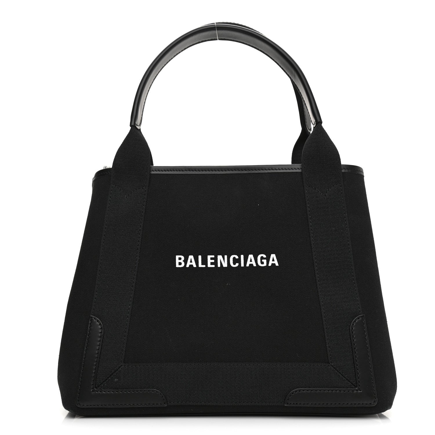 Balenciaga Cotton Canvas Calfskin S Navy Cabas Black 1 of 11