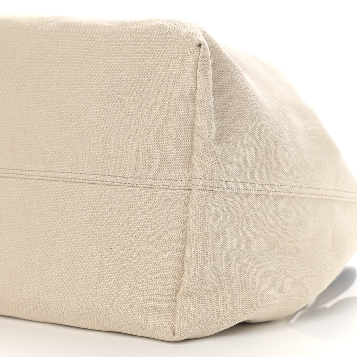 Natural Linen Matte Calfskin Quad Tote Black
