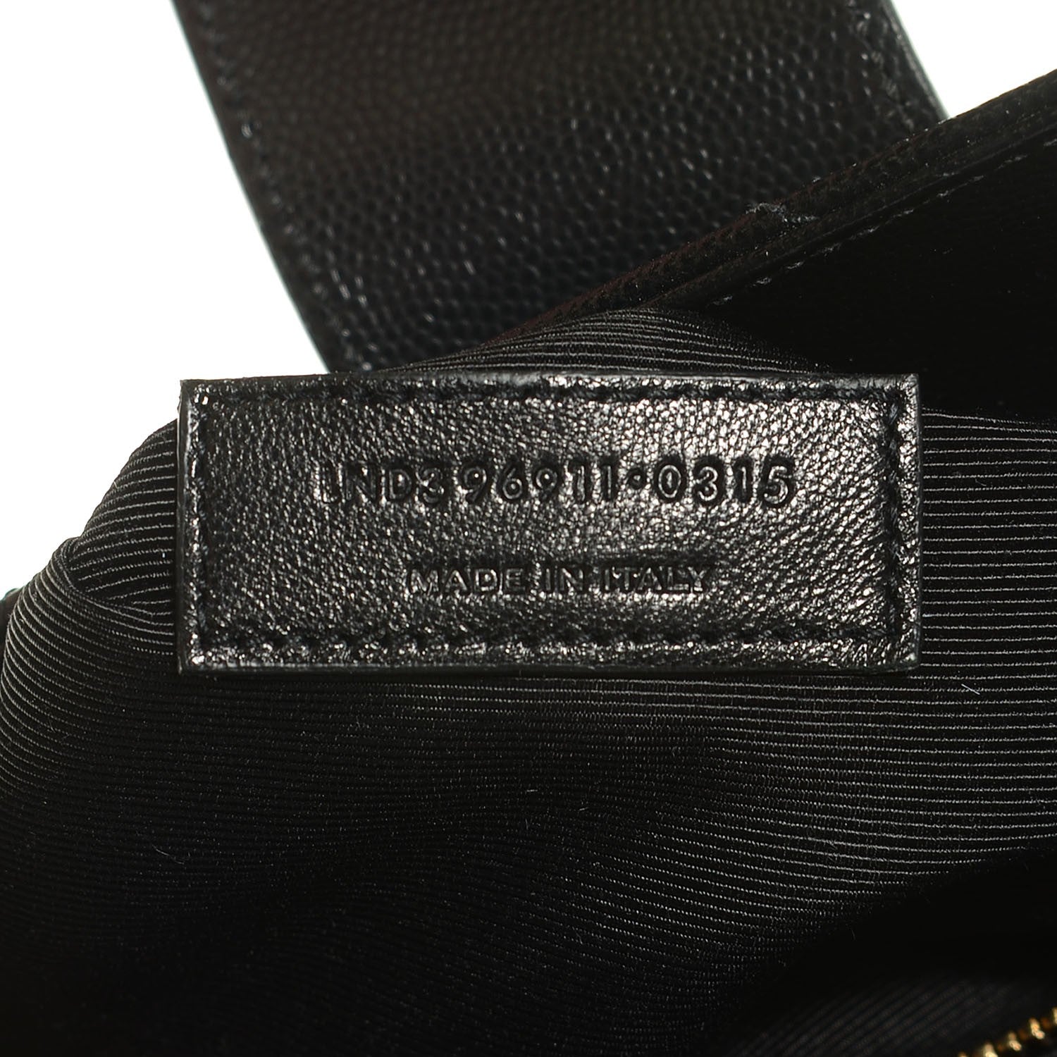 Saint Laurent Grain De Poudre Matelasse Chevron Monogram Shopping Bag Black 7 of 8