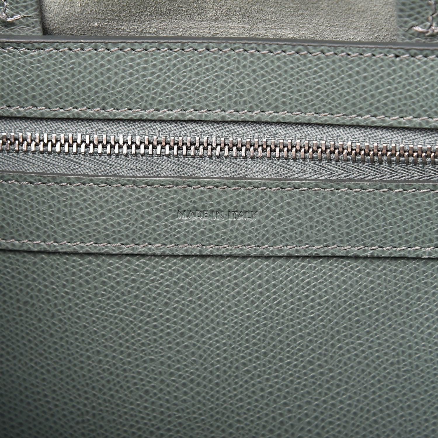 Celine Grained Calfskin Small Vertical Cabas Green 9 of 9