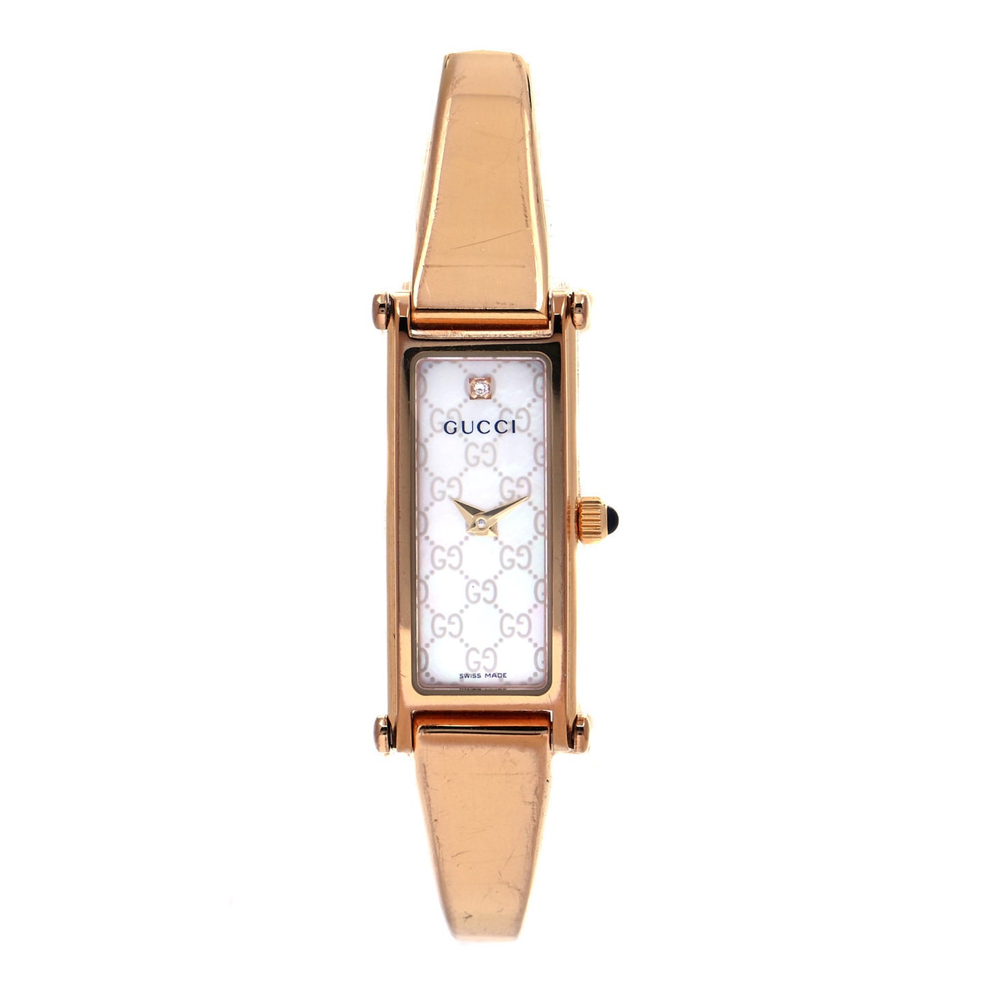 Stainless Steel Diamond Mother of Pearl 12mm 1500L Horsebit Quartz Watch