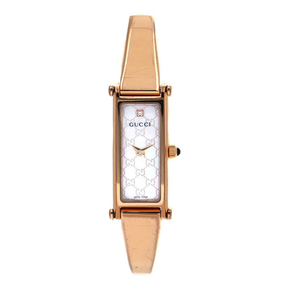 Gucci Stainless Steel Diamond Mother of Pearl 12mm 1500L Horsebit Quartz Watch 1 of 5