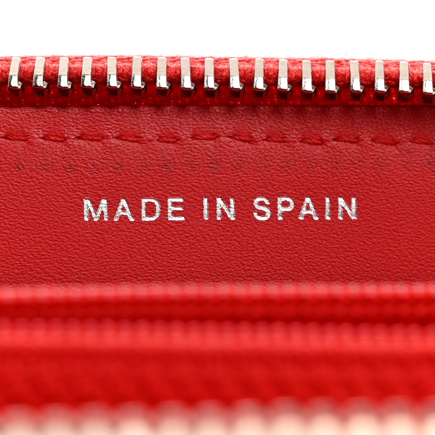 Chanel Patent Quilted Double Stitched Zip Around Wallet Red 7 of 9