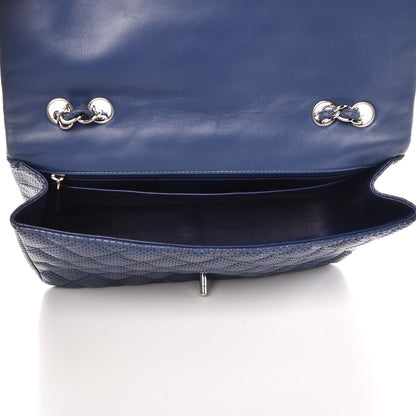 Chanel Lambskin Perforated Jumbo Single Flap Blue 5 of 10
