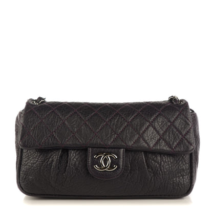 Chanel Distressed Lambskin Lady Braid Flap Dark Purple 1 of 7