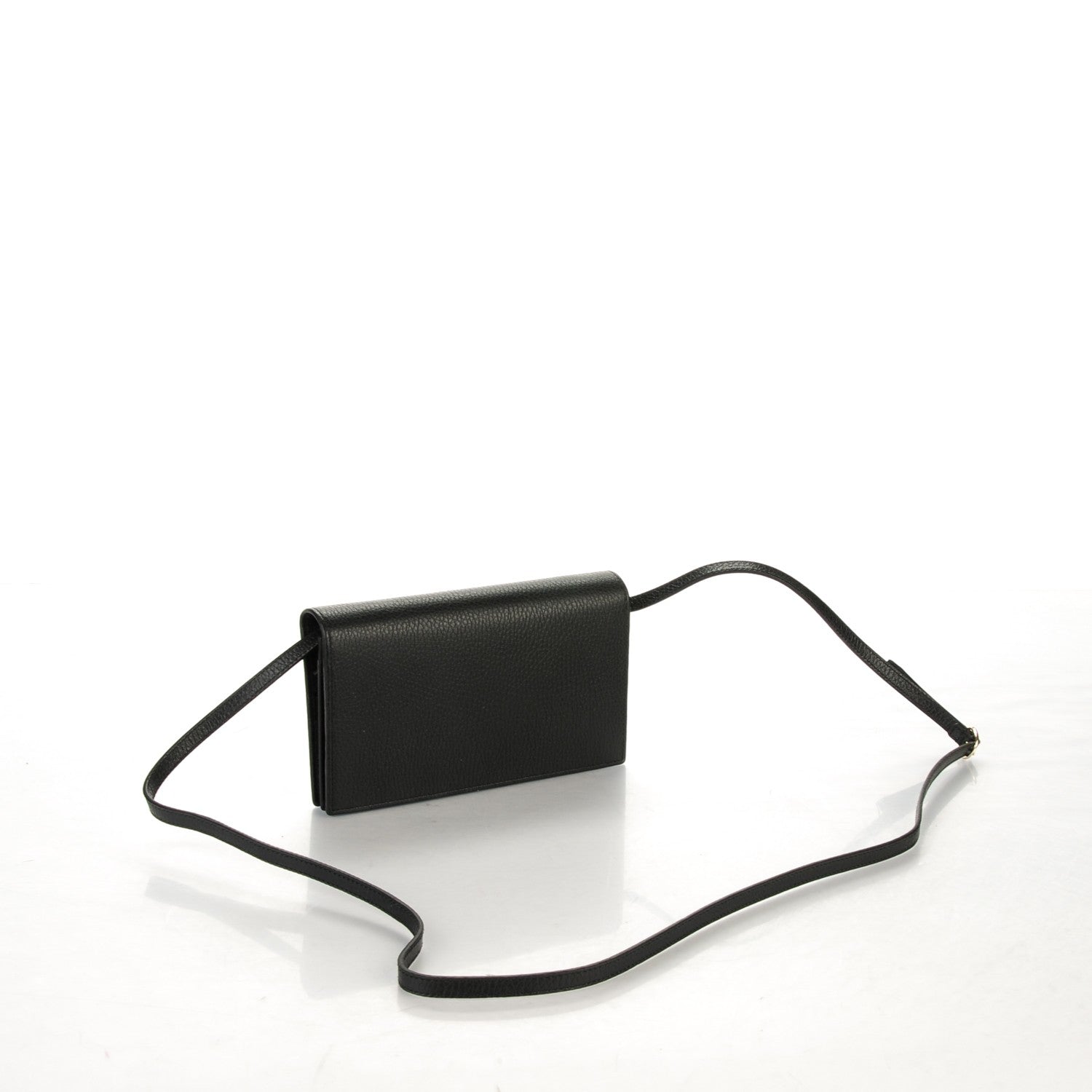 Gucci Dollar Calfskin Mini Swing Wallet Bag Black 3 of 7