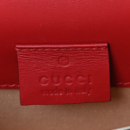 Gucci Patent Embroidered Super Mini Sylvie Chain Shoulder Bag Red 8 of 9