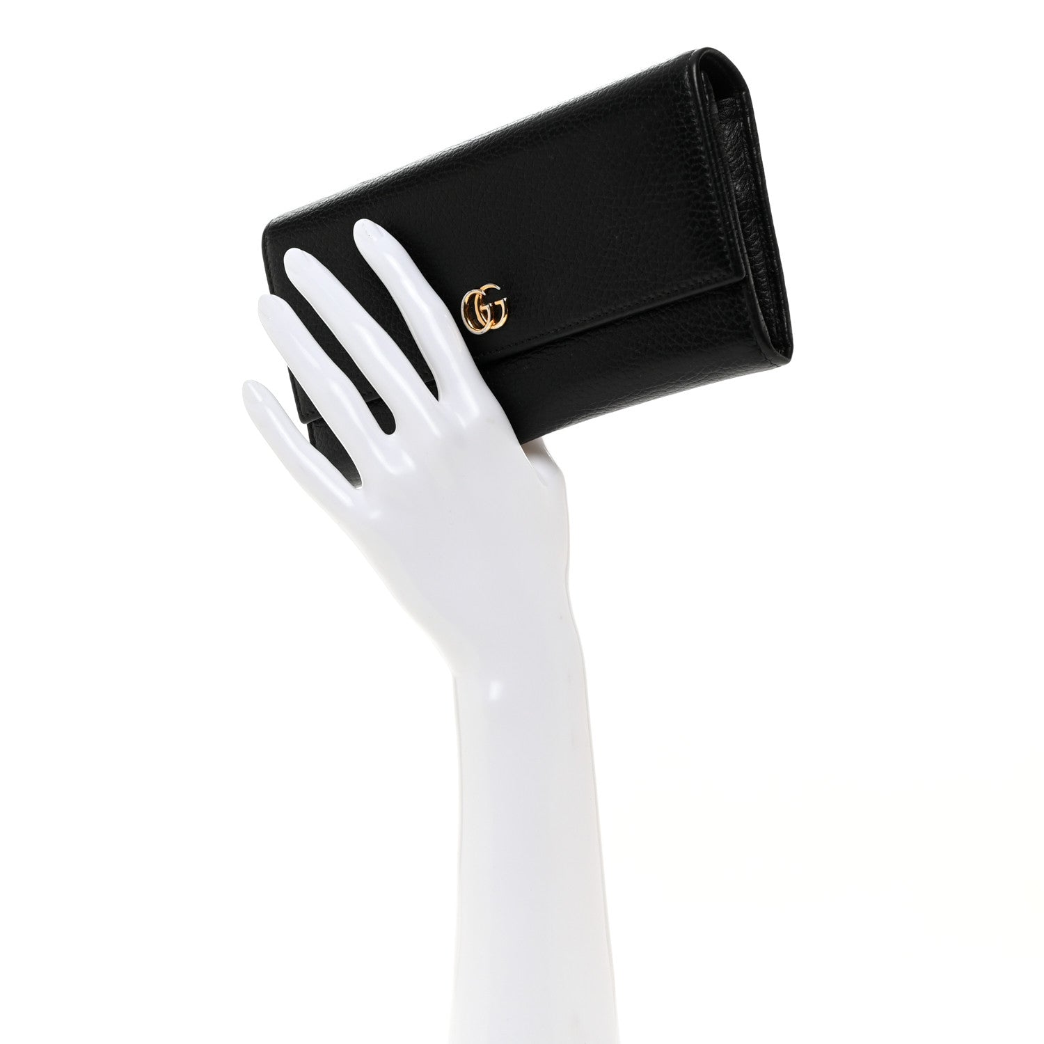 Gucci Dollar Calfskin GG Marmont Continental Wallet Black 2 of 7