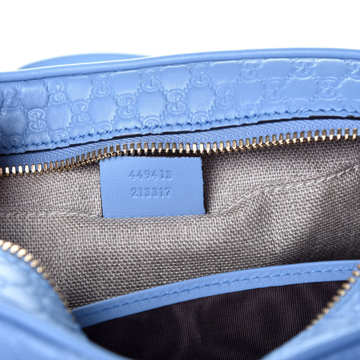 Microguccissima Mini Bree Messenger Bag Mineral Blue