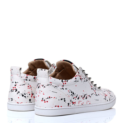 Christian Louboutin Toile Splash Mens F.A.V Fique A Vontade Flat Sneakers 41.5 White 5 of 8