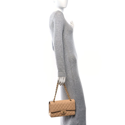 Chanel Caviar Quilted Medium Double Flap Beige 2 of 10