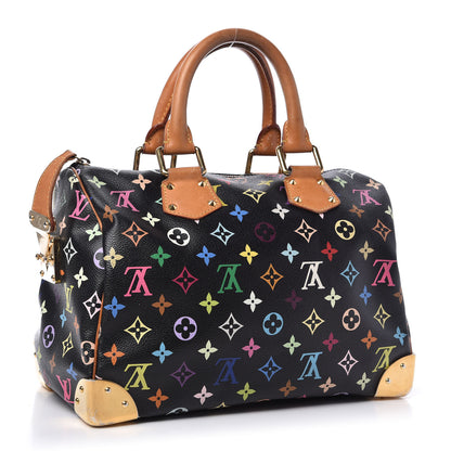 Louis Vuitton Monogram Multicolor Speedy 30 Black 3 of 10